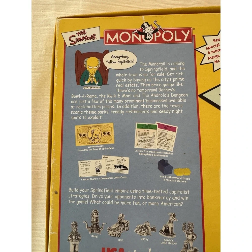 Hasbro Monopoly The Simpson's  2001 Edition Board Game